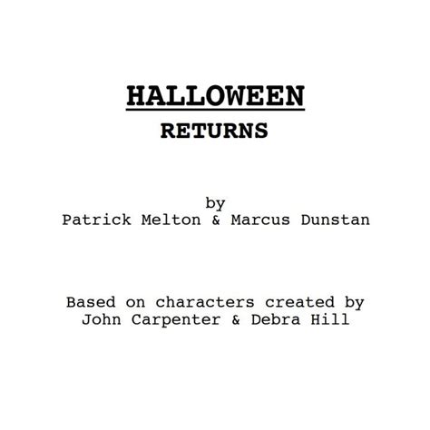 halloween 2018 script|Halloween